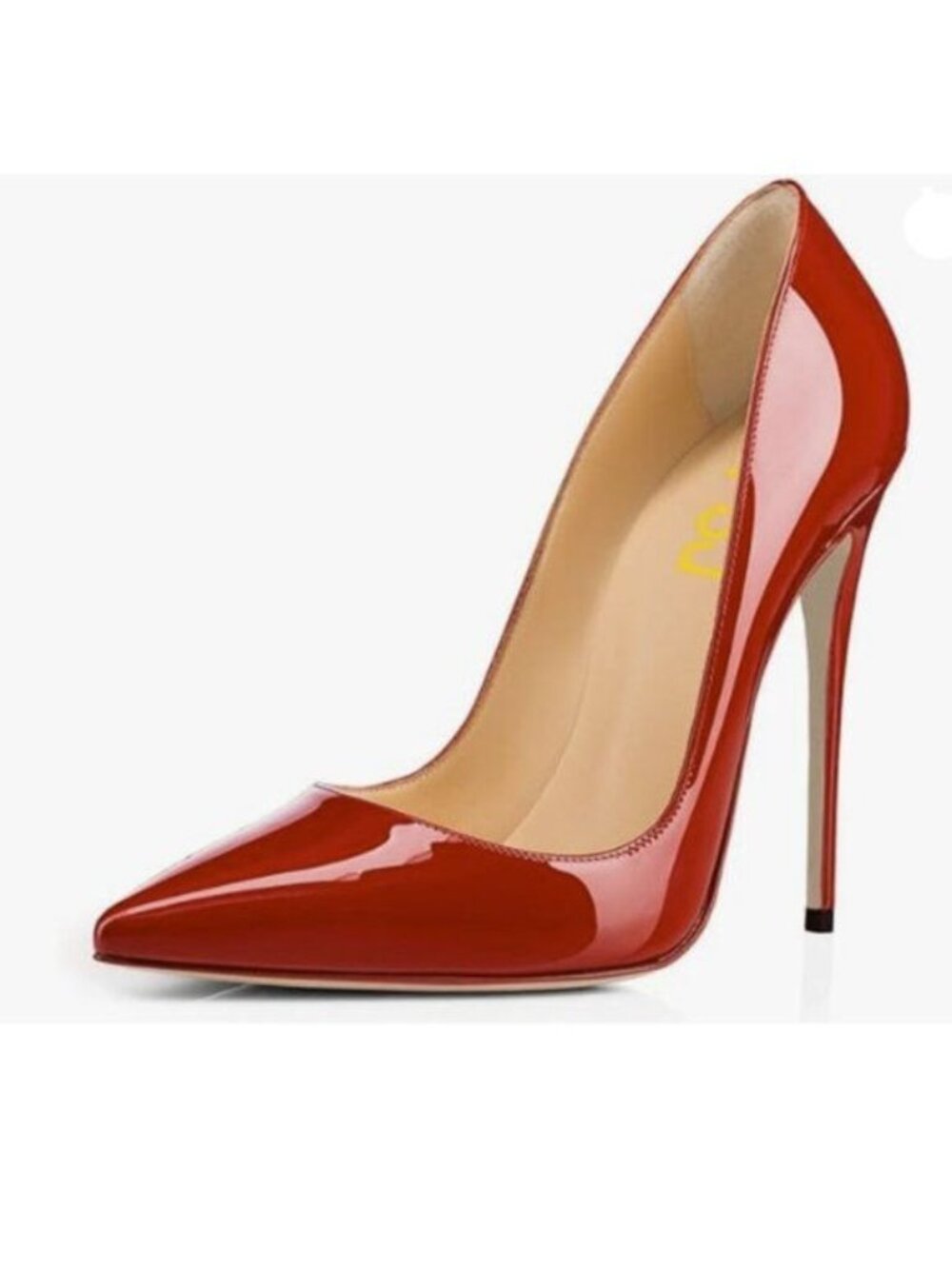 FSJ Women Formal Pointed Toe Pumps High Heel Stilettos Slip On Office Red Shoes